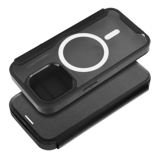 SMART MAG MagSafe-kompatibilis könyvtok iPhone 16 Plus készülékhez, fekete