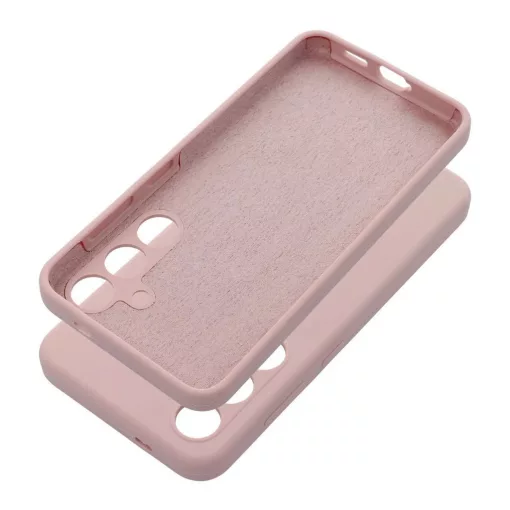 Samsung S25 FE készülékhez szilikon tok, 2 mm, púderrózsaszín