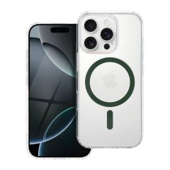   iPhone 16 PRO készülékhez Drop Glue Colorful Ring Mag Cover MagSafe-kompatibilis tok sötétzöld