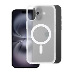   Samsung S24 Plus készülékhez Frost Mag Cover tok, MagSafe-kompatibilis, áttetsző fagyos