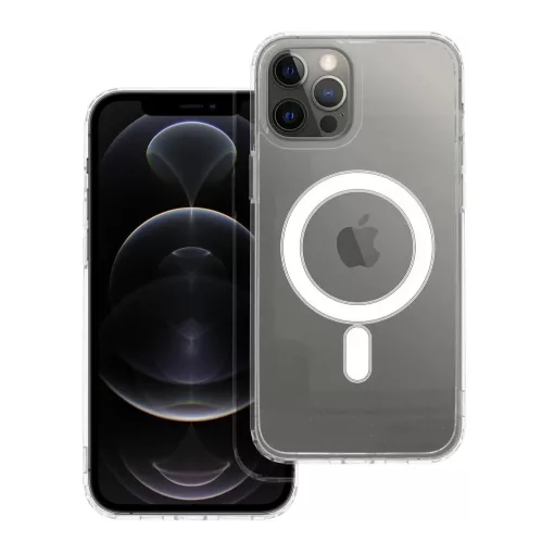 iPhone 12 Pro Max készülékhez Clear Mag Cover tok (STR) MagSafe-kompatibilis, átlátszó