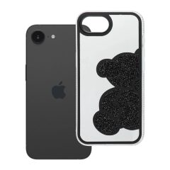   TEDDY BEAR tok iPhone 16e (SE 4 2025) / 17e készülékhez fekete