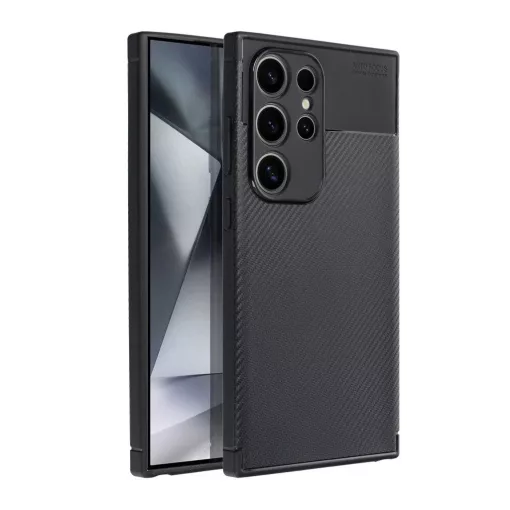 Samsung S24 ULTRA készülékhez Carbon Premium tok fekete