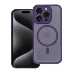   iPhone 14 PRO készülékhez Full Matte Mag Cover tok, MagSafe-kompatibilis, lila