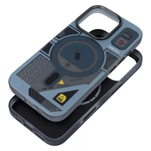 iPhone 16 Pro Max készülékhez Forcell F-Protect Levels kettős rétegű 4D technológiás MagSafe-kompatibilis tok cyber grey