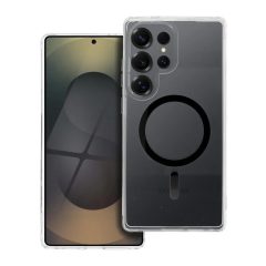   Samsung S25 ULTRA készülékhez Drop Glue Colorful Ring Mag Cover tok MagSafe-kompatibilis, fekete