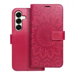 MEZZO könyvtok SAMSUNG S25 készülékhez Mandala mágenta