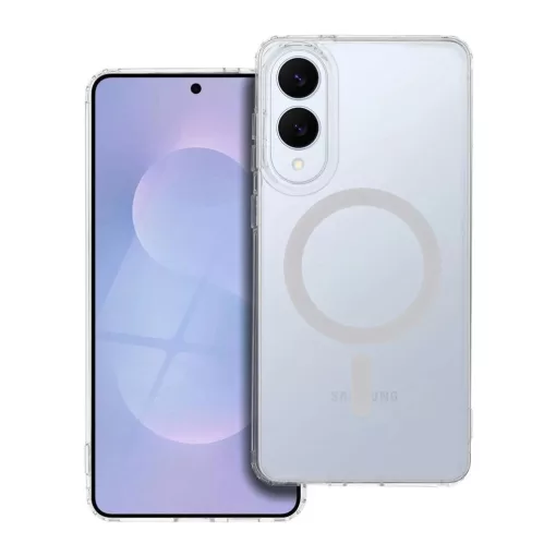 Samsung S25 Edge készülékhez Frost Mag Cover tok, MagSafe kompatibilis, átlátszó