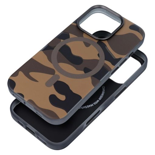 Forcell F-Protect Levels Dual Layer 4D technológiás tok iPhone 16 Pro Max készülékhez, MagSafe-kompatibilis, Military Drop-Test, sivatagi terepmintás