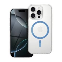   iPhone 16 PRO készülékhez Drop Glue Colorful Ring Mag Cover tok MagSafe-kompatibilis világoskék