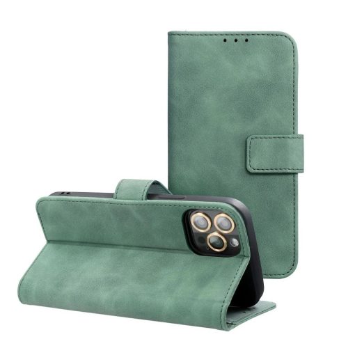 TENDER könyvtok Samsung S25 Plus készülékhez zöld
