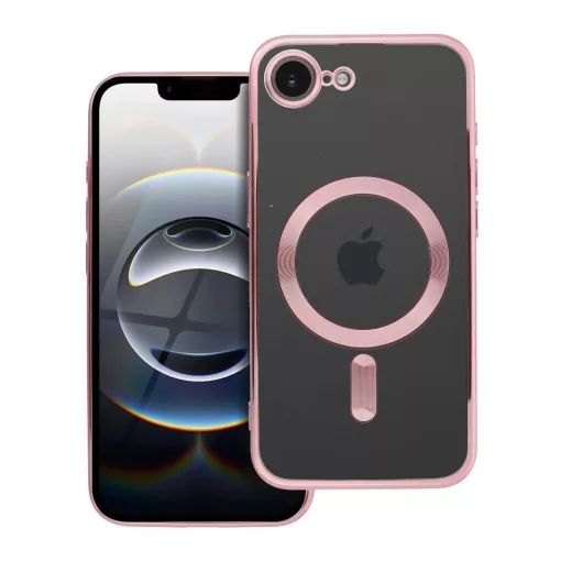 Electro Mag Cover tok iPhone 16e (SE 4 2025) és 17e készülékhez, MagSafe-kompatibilis, rózsaarany