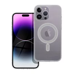   iPhone 14 PRO MAX készülékhez Clear Mag Cover tok, MagSafe-kompatibilis, STR / CAMERA PROTECTION, átlátszó