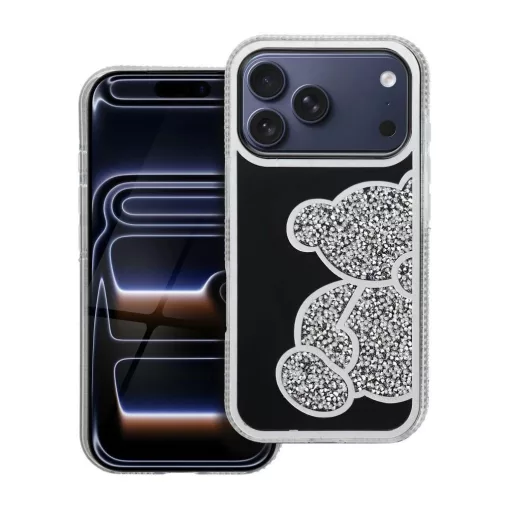 TEDDY BEAR tok iPhone 17 Pro készülékhez ezüst
