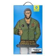   5D Mr. Monkey Glass üvegfólia – Apple iPhone 14 Plus készülékhez, fekete (antisztatikus, erős HD)