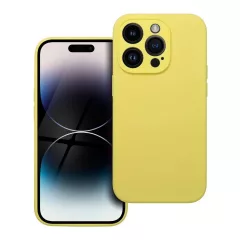 Szilikon tok iPhone 14 PRO készülékhez, 2mm, sárga