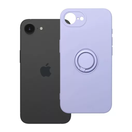 iPhone SE 4. generáció (2025) és iPhone 16 és 17 készülékhez Silicone Ring tok lila