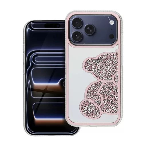 Teddy Bear tok Apple iPhone 17 Pro készülékhez rózsaszín