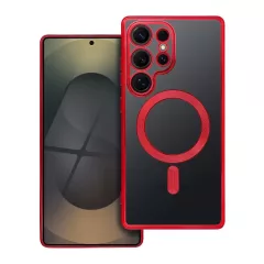   Electro Mag Cover MagSafe-kompatibilis tok Samsung S25 EDGE készülékhez, piros