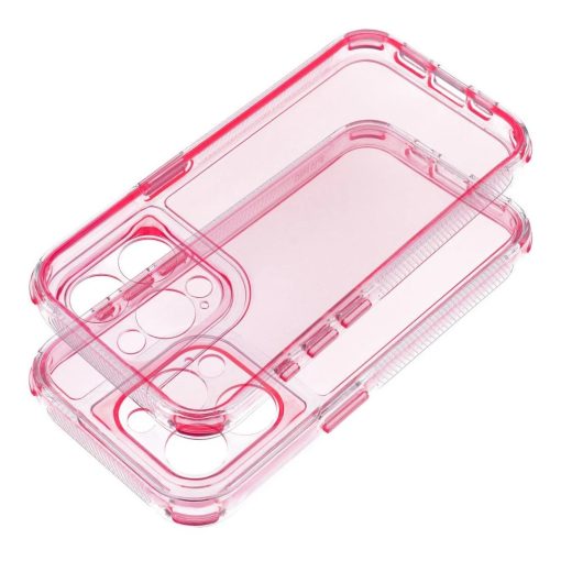 iPhone 16 PRO MAX készülékhez Matrix Clear tok, púderrózsaszín