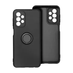 Silicone Ring tok Samsung S25 EDGE készülékhez, fekete