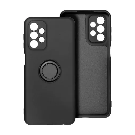 Silicone Ring tok Samsung S25 EDGE készülékhez, fekete