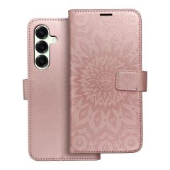  MEZZO könyvtok Samsung S25 Plus készülékhez Mandala Rose Gold