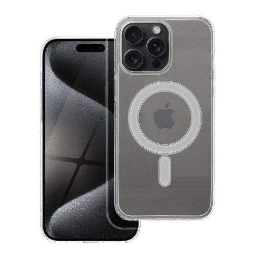iPhone 15 Pro Max tok készülékhez, Clear Mag Cover (STR), MagSafe-kompatibilis, átlátszó