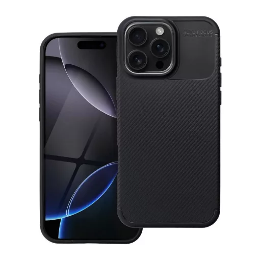 iPhone 16 PRO MAX készülékhez Carbon Premium tok fekete