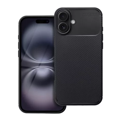iPhone 16 PLUS készülékhez Carbon Premium tok fekete
