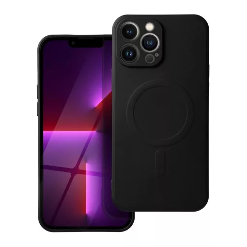 SILICONE MAG COVER MagSafe-kompatibilis tok iPhone 13 Pro Max készülékhez fekete