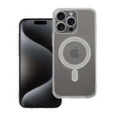   iPhone 15 PRO MAX készülékhez Clear Mag Cover tok (STR / CAMERA PROTECTION), MagSafe-kompatibilis, átlátszó