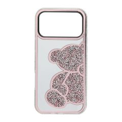 TEDDY BEAR tok iPhone 17 Pro Max készülékhez rózsaszín