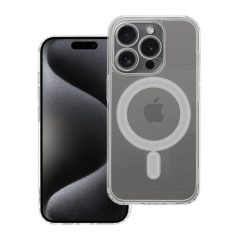   iPhone 15 PRO készülékhez Clear Mag Cover tok (STR / CAMERA PROTECTION), MagSafe-kompatibilis, átlátszó