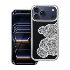 TEDDY BEAR tok iPhone 17 Pro Max készülékhez, ezüst