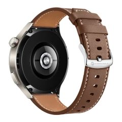   Samsung Galaxy Watch készülékhez Forcell F-Design FS21 lyukacsos környezetbarát bőr óraszíj 22 mm barna