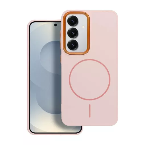 FRAME MAG COVER MagSafe-kompatibilis tok Samsung S25 készülékhez púderrózsaszín