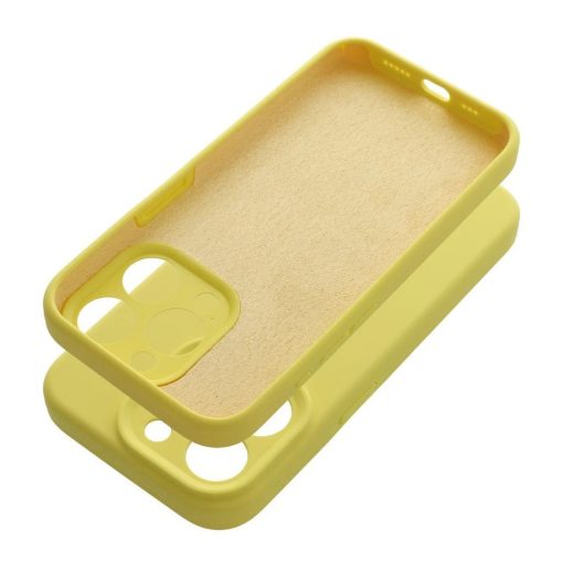 iPhone 16 PRO készülékhez szilikon tok 2 mm sárga