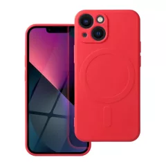   Silicone Mag Cover tok MagSafe-kompatibilis iPhone 13 mini készülékhez piros