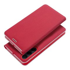   LUNA Book Carbon tok Samsung Galaxy S25 Plus készülékhez piros