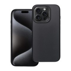   Carbon Elite Mag Cover tok iPhone 15 Pro készülékhez, MagSafe-kompatibilis, fekete
