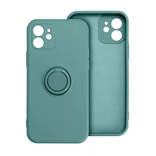 iPhone 17 készülékhez Silicone Ring tok zöld
