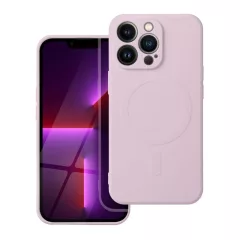   Silicone Mag Cover tok iPhone 13 Pro készülékhez, kompatibilis MagSafe-kel, rózsaszín