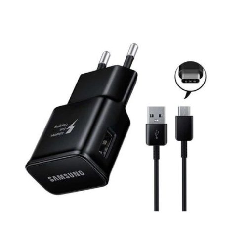 Samsung EP-TA20EBE gyári hálózati fekete gyorstöltő 2A 15W EP-DG950CBE USB - Type-C adatkábell