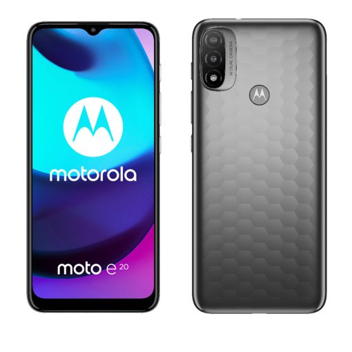 Motorola Moto E20 2/32GB Dual SIM kártyafüggetlen érintős mobiltelefon, szürke (Android)