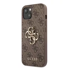 Guess PU 4G Metal Logo tok iPhone 13 készülékhez barna