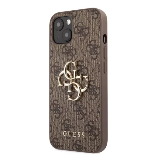 Guess PU 4G Metal Logo tok iPhone 13 készülékhez barna