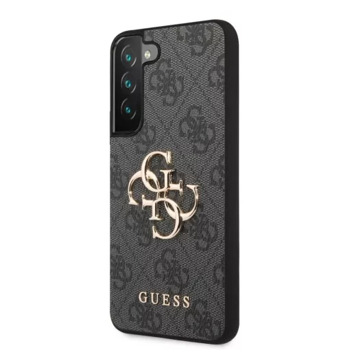 Guess PU 4G Metal Logo tok Samsung Galaxy S23 készülékhez szürke