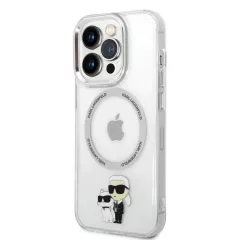   Karl Lagerfeld IML Karl and Choupette MagSafe tok iPhone 13 Pro készülékhez átlátszó