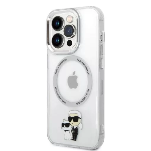 Karl Lagerfeld IML Karl and Choupette MagSafe tok iPhone 13 Pro készülékhez átlátszó